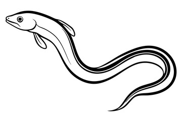 Abstract Ribbon Eel Art