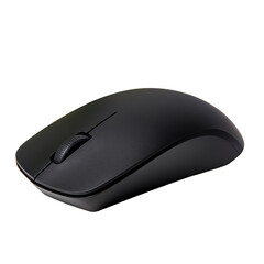Sleek Black Wireless Computer Mouse for Ergonomic Office Use and Gaming Versatility