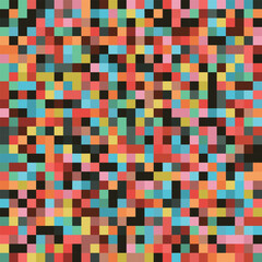 ILLUSTRATION ABSTRACT BACKGROUND PIXEL PATTERN COLORFUL MOSAIC GRID DESIGN WITH GEOMETRIC SHAPES VECTOR TEMPLATE GOOD FOR MODERN WEBSITE, WALLPAPER, COVER DESIGN 