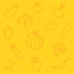 Pattern vegetables lines