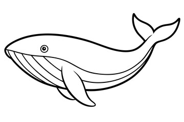 Fototapeta premium Abstract Whale Line Drawing