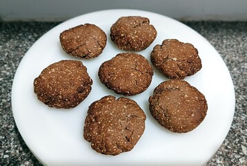home made oats and whole wheat cookies. These cookies are made in air fryer and without maida and refined sugar. It is very nutritious and heathy for being fiber and protein rich.   