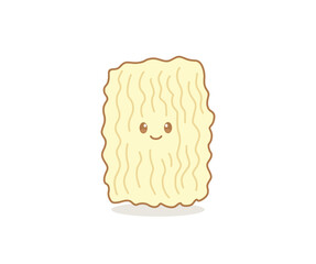 cute cartoon instant noodles illustration 