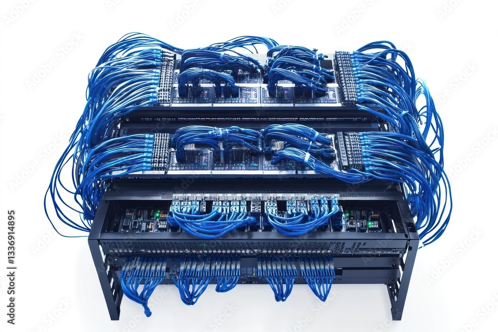 Poster computer server infrastructure electronics technology.