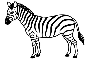 Abstract Zebra Outline