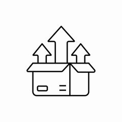 Business growth package icon vector sign