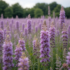 Photograph of wild honey plants in a flood meadow.