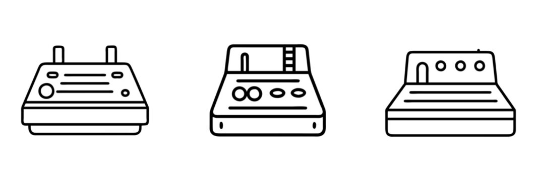 atari console icon, atari console line art - simple line art of atari console, perfect for atari console logos and icons