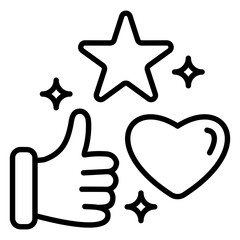 Reputation Outline Icon