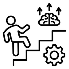 Self Improvement Outline Icon