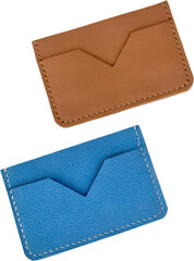 leather wallet isolated on white background