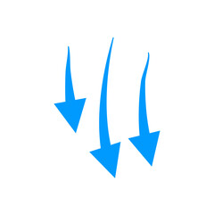 blue arrow showing wind
