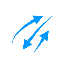blue arrow showing wind
