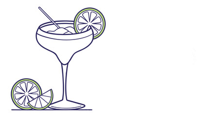 cocktail with lime and ice