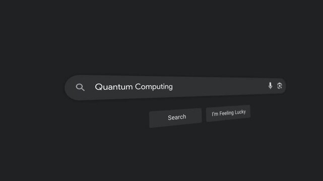 Searchbar Typing Quantum Computing In Internet Web Search Engine | Motion Graphic Animation With Smooth Camera Movement | High Quality User Interface Design
