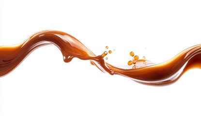 Chocolate drink splash, smooth curves