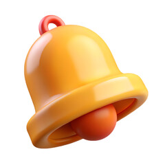 Bell icon representing notifications and alerts in a modern 3D background illustration  