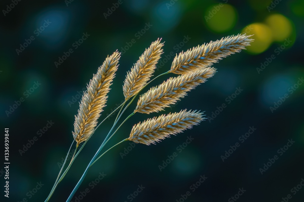 Poster a close-up shot of some grass with a blurred background