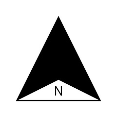 Fototapeta premium Architectural north arrow and compass outline vector