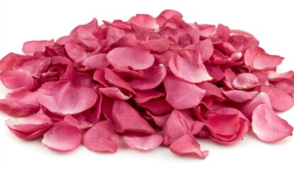 Pile of dried rose petals