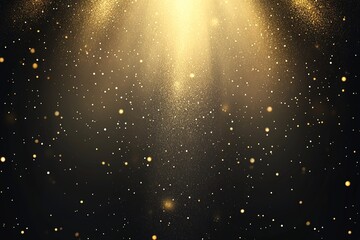 Sparkling Golden Dust Particles Background Luxurious Black & Gold Texture