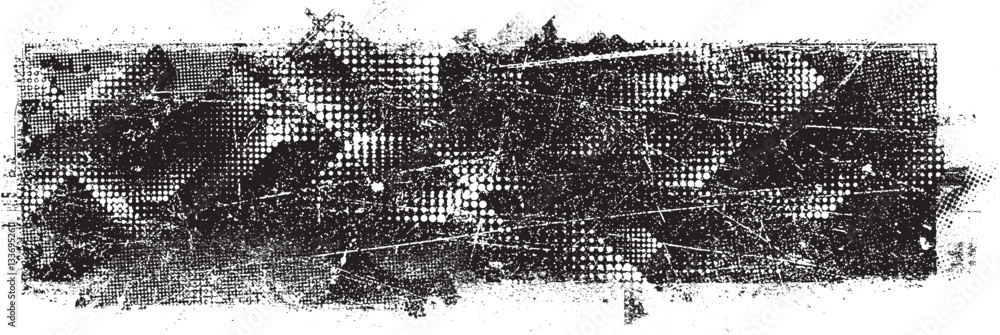 Poster grunge textured banner with rough edges. speckled texture. overlay grunge texture . simply place tex