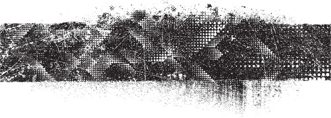 Fototapeta premium Grunge textured banner with rough edges. Speckled texture. Overlay grunge texture . Simply place texture over any object to create grunge effect . Banner with scratched surface for your design. 