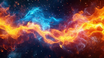 Cosmic Fire and Ice: A Celestial Dance of Opposites