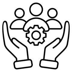 Human Resources Outline Icon