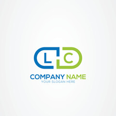 Minimal Monogram Letter LC Medicine Logo Elements