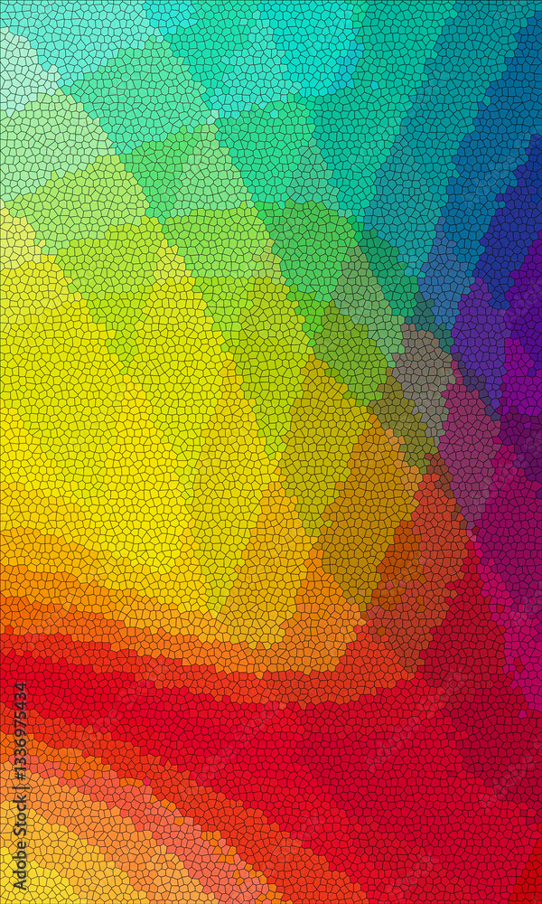 Poster abstract colorful rainbow background with geometric patterns and vibrant circles