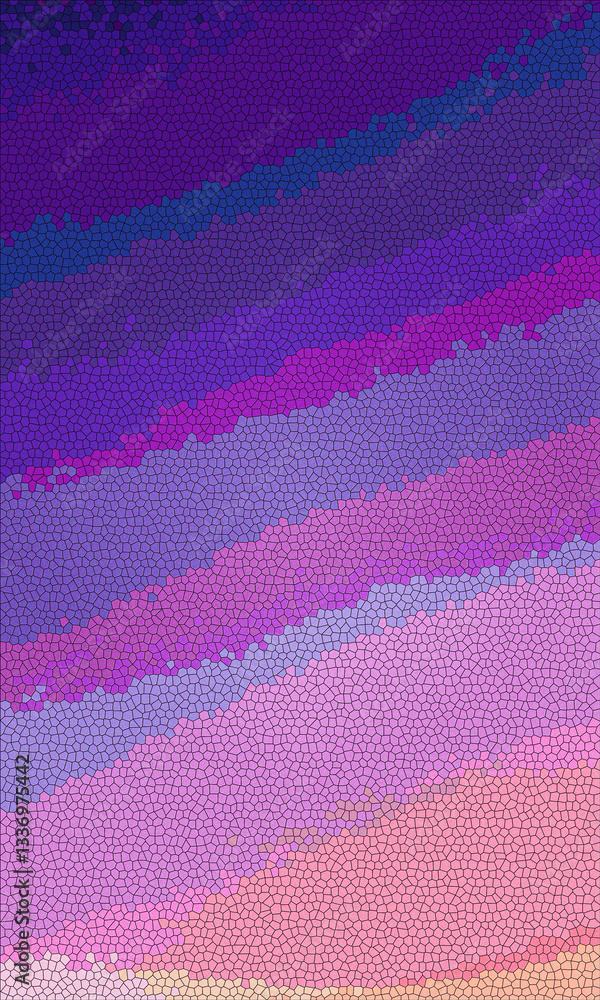 Poster colorful abstract purple wave pattern with gradient lines and geometric design