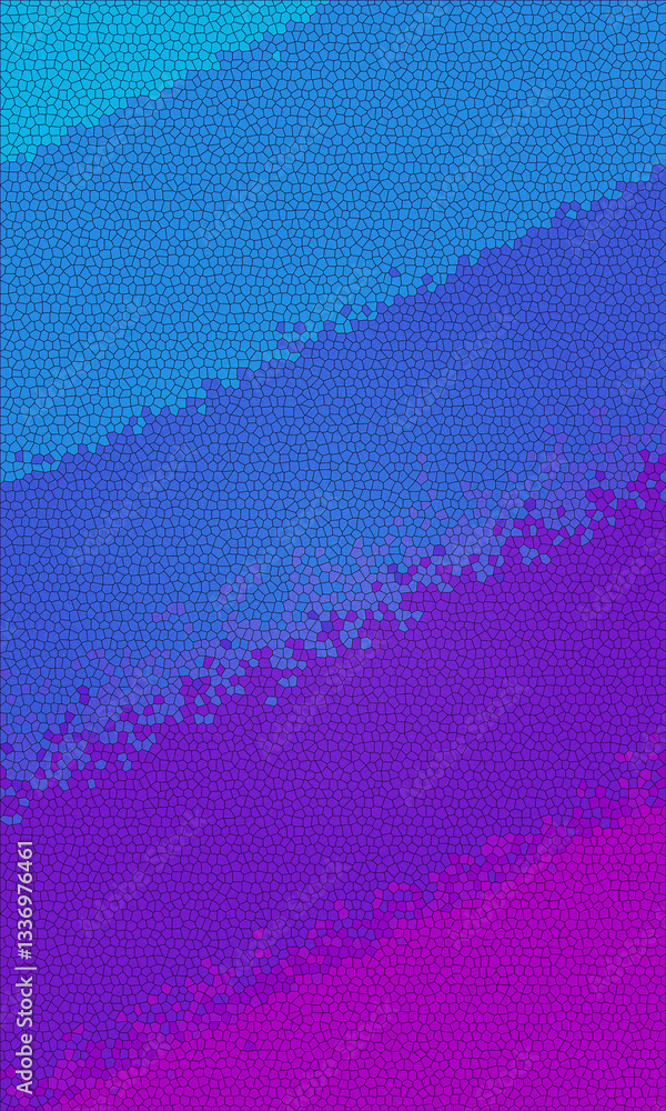 Poster abstract blue and colorful background with textured lines and a vibrant design
