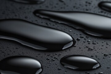 Water droplets slide effortlessly from a ceramic coated surface Generative AI