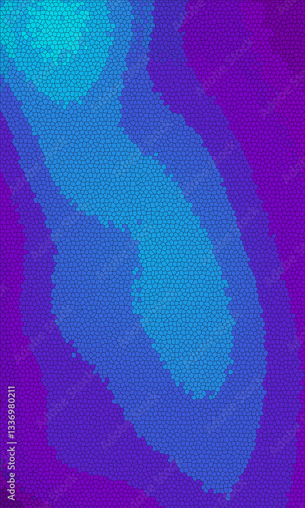 Poster a digital art backdrop featuring a mosaic of abstract colorful and blue patterns with light lines