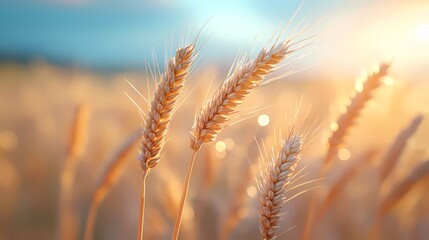 Wheat spike with visible kernels, emphasizing food security, sustainable agriculture, and healthy eating, ideal for eco-conscious content, hand-drawn book illustration