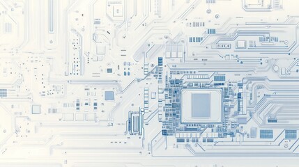 Obraz premium Circuit Board, Technology, Abstract, Futuristic, High-Tech, Close Up, Image, Design