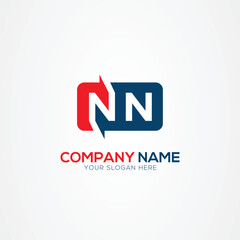 NN or N Creative Modern Letters Logo Design Element