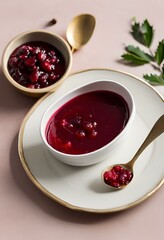 cranberry sauce in a bowl