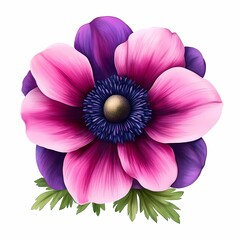 Vibrant purple and pink flower illustration