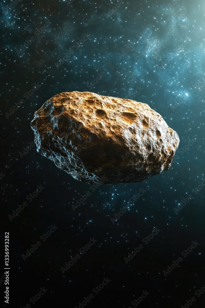 Poster a large rock floating on the surface of calm water