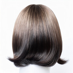 Naklejka premium Half wig isolate with white background.white backgro-165.png