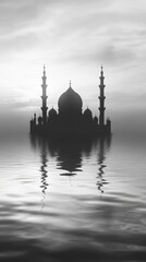 Fototapeta premium A historic mosque building with simple yet elegant design