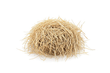 Obraz premium a ball of straw on a white background cutout image and isolated on transparent background 