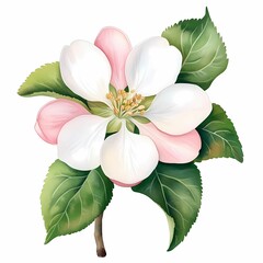 Delicate flower with pink and white petals.