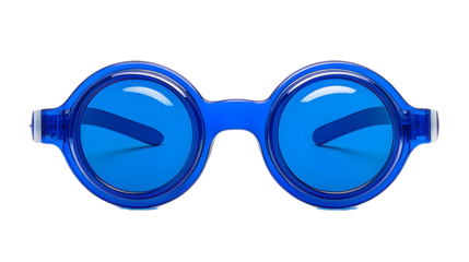 Fun Blue Round Sunglasses  Summer Fashion Accessory  Kids Eyewear  Party Glasses