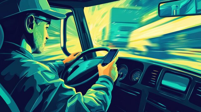 Drivers distraction cell phone