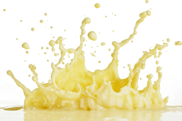 a splash of orange juice cutout image and isolated on transparent background 