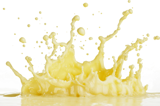 a splash of orange juice cutout image and isolated on transparent background 