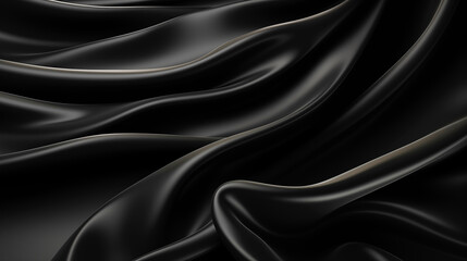 Obraz premium close up of black smooth semi-matte surface with abstract waves